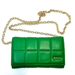 House of Want Quilted Wallet Clutch Chain Strap Crossbody